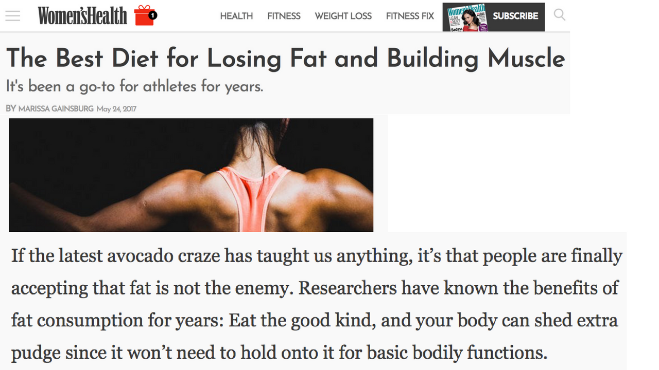 Women's Health: Keto - The Best Diet for Losing Fat and Building Muscle